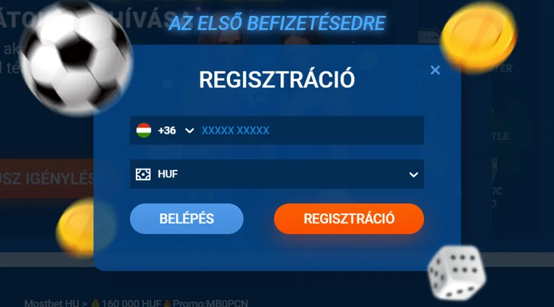 MostBet Új Ügyfél Regisztrációs Űrlap