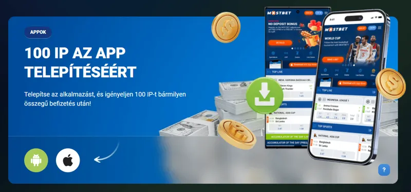 Telepítsd a MostBet mobilalkalmazást és szerezz ingyenes pörgetéseket