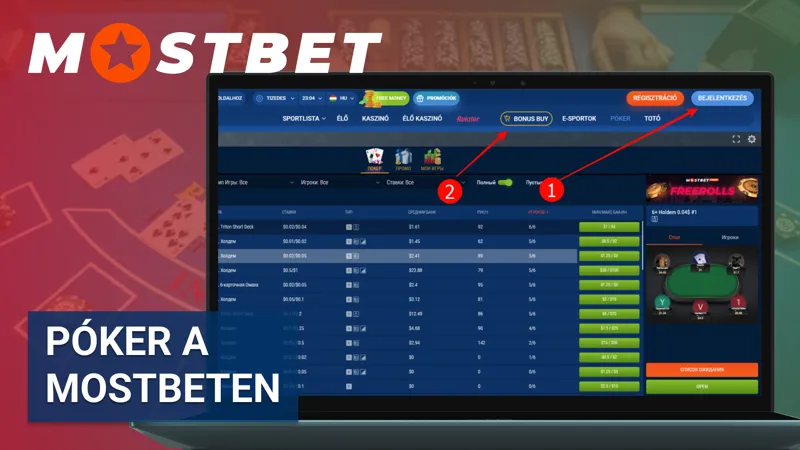 Póker játékok a Mostbet online kaszinóban