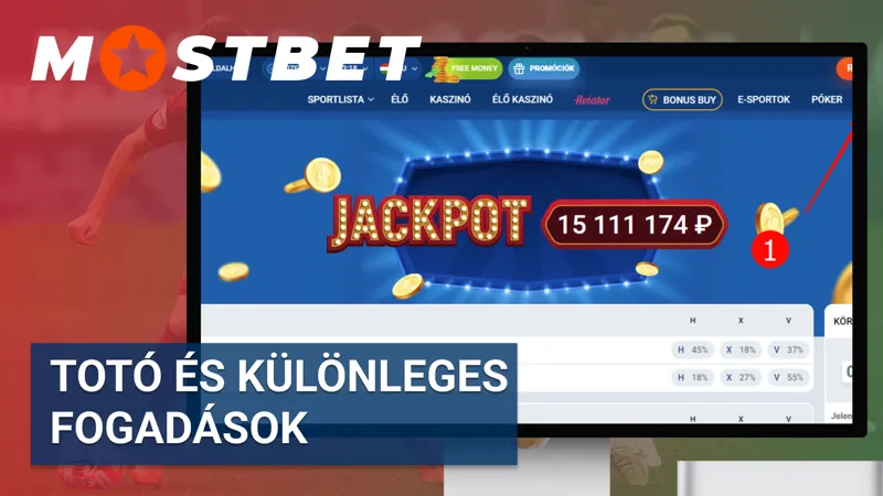 Toto és speciális fogadások a Mostbet kínálatában