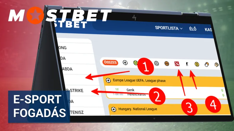 E-sport fogadások a Mostbet Hungary platformján